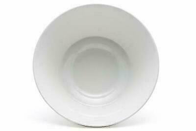 1 Contemporary Design Large White Porcelain Trapezoid Round Bowl 44oz 8.5Diameter EBR02