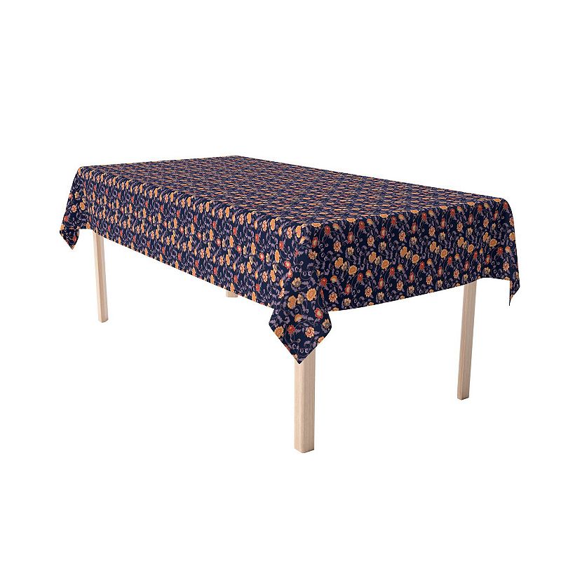 Rectangular Tablecloth， 100% Cotton， 52x104， Floral 25