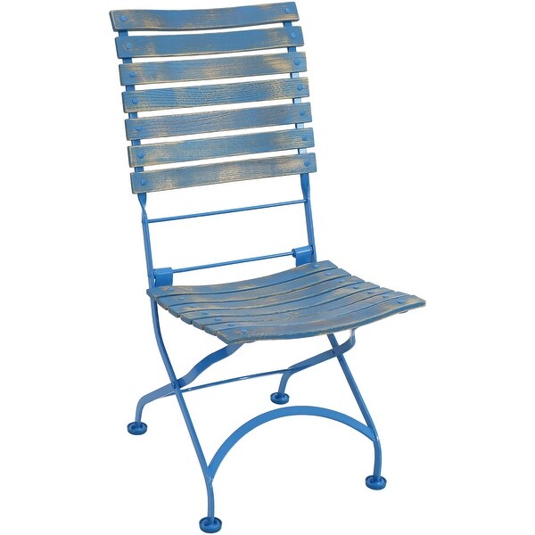 Sunnydaze Cafe Couleur Folding Chestnut Wooden Folding Chair