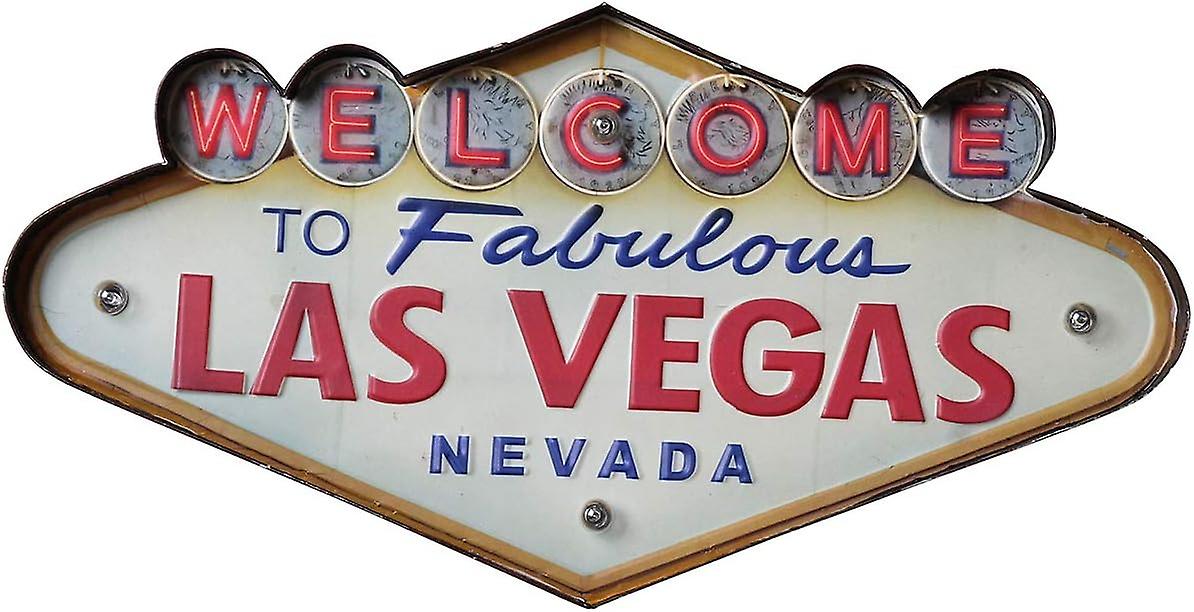 Metal Led Sign Decorative Bar Led Metal Wall Light Sign (las Vegas)