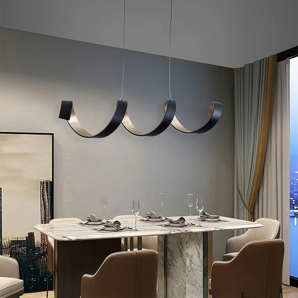 LED Spiral Pendant Lights Bar Kitchen Chandelier Suspension Lamps - 31.5