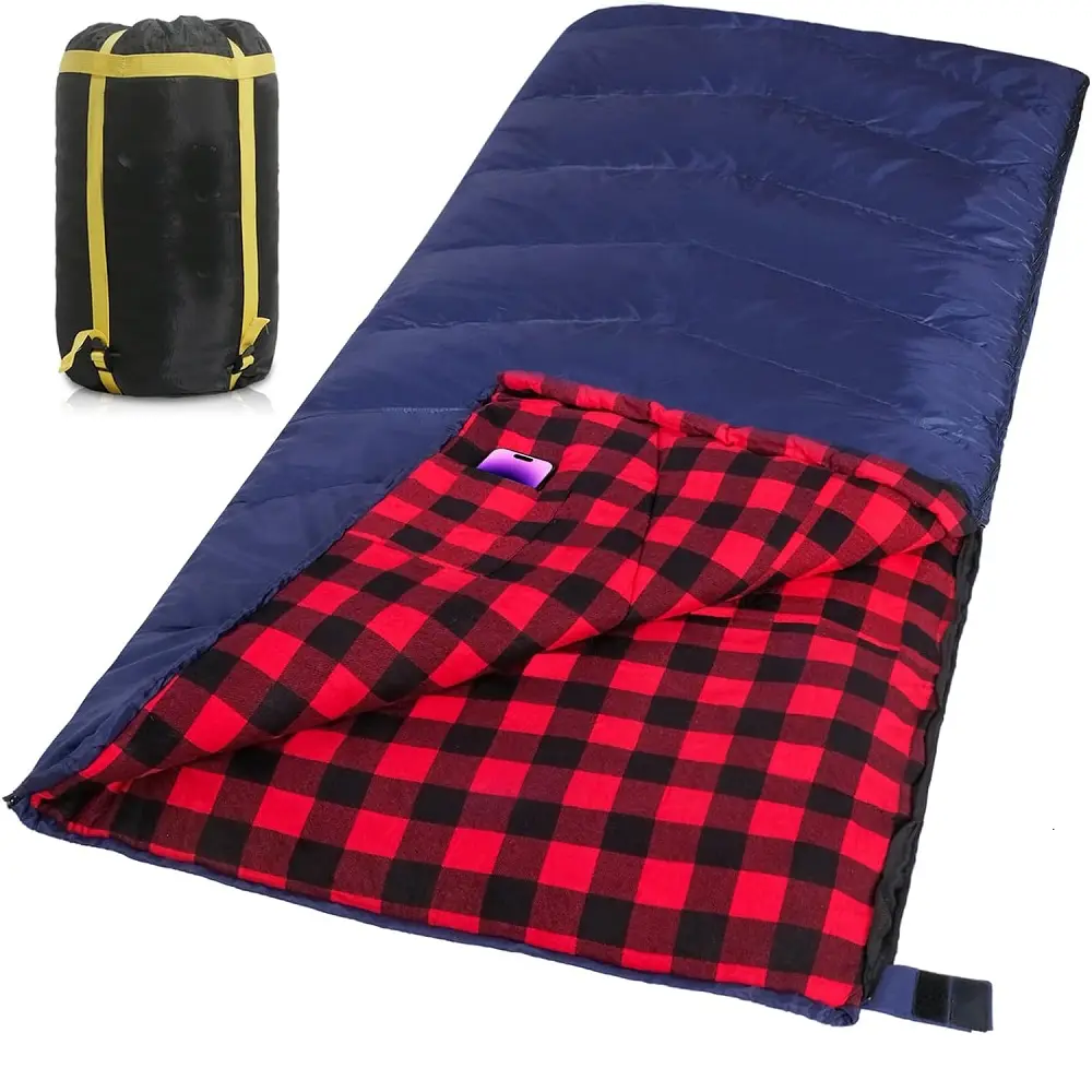 Backpacking Camping Sleeping Bag with Compression Sack for Portable Outdoor Hiking