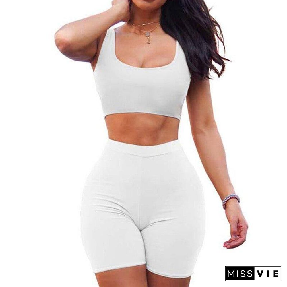 Summer Shorts Set Women Tracksuit Two Piece Set Sweat Suits Women Two Piece Outfits Short Set Tight Sweatsuit Female