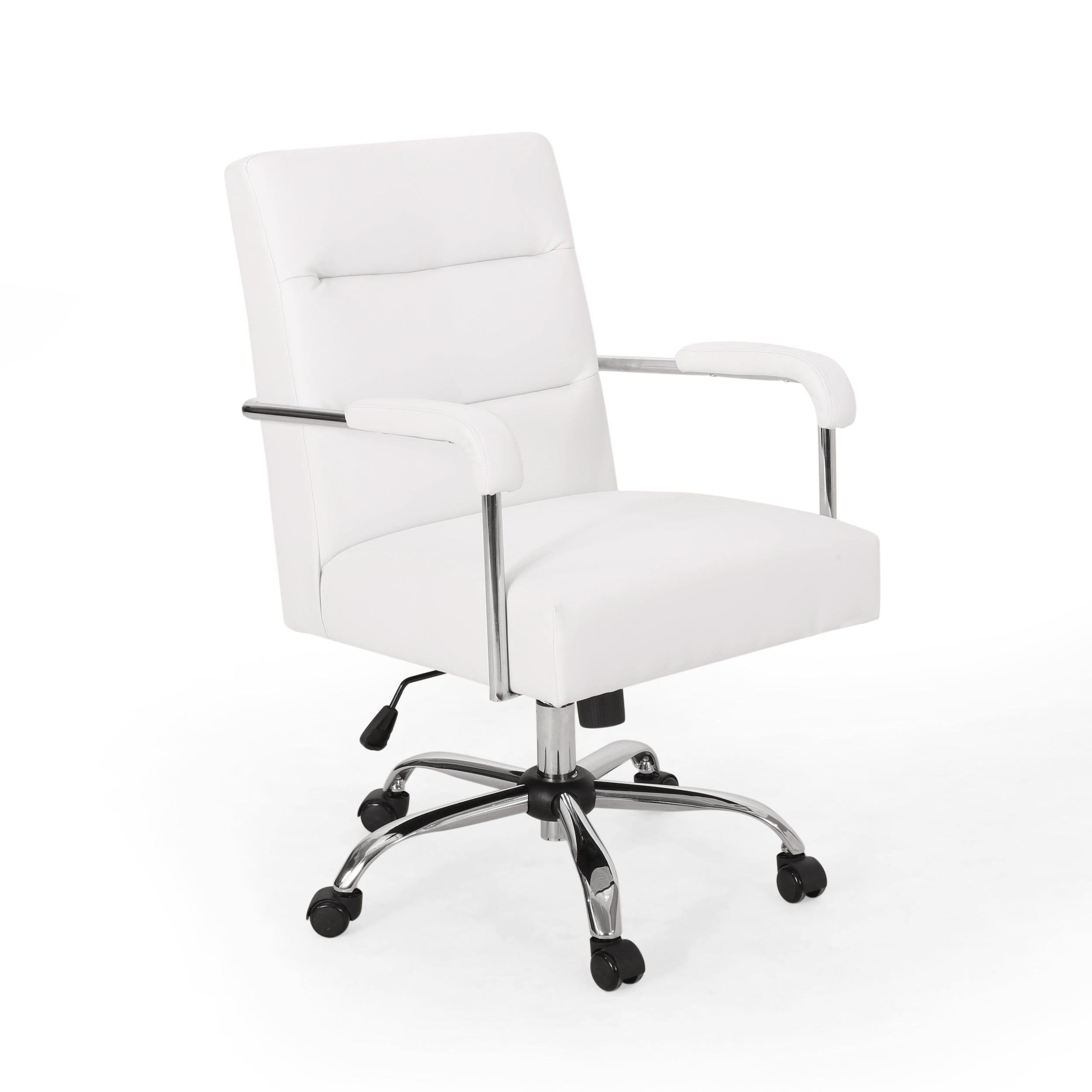 Elke Modern Channel Stitched Swivel Office Lift Chair