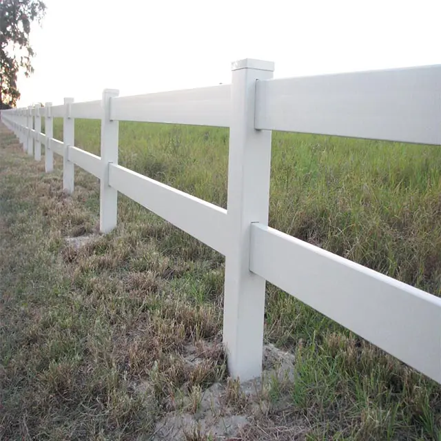 Two rail no deformation PVC plastic ranch PVC horse fence