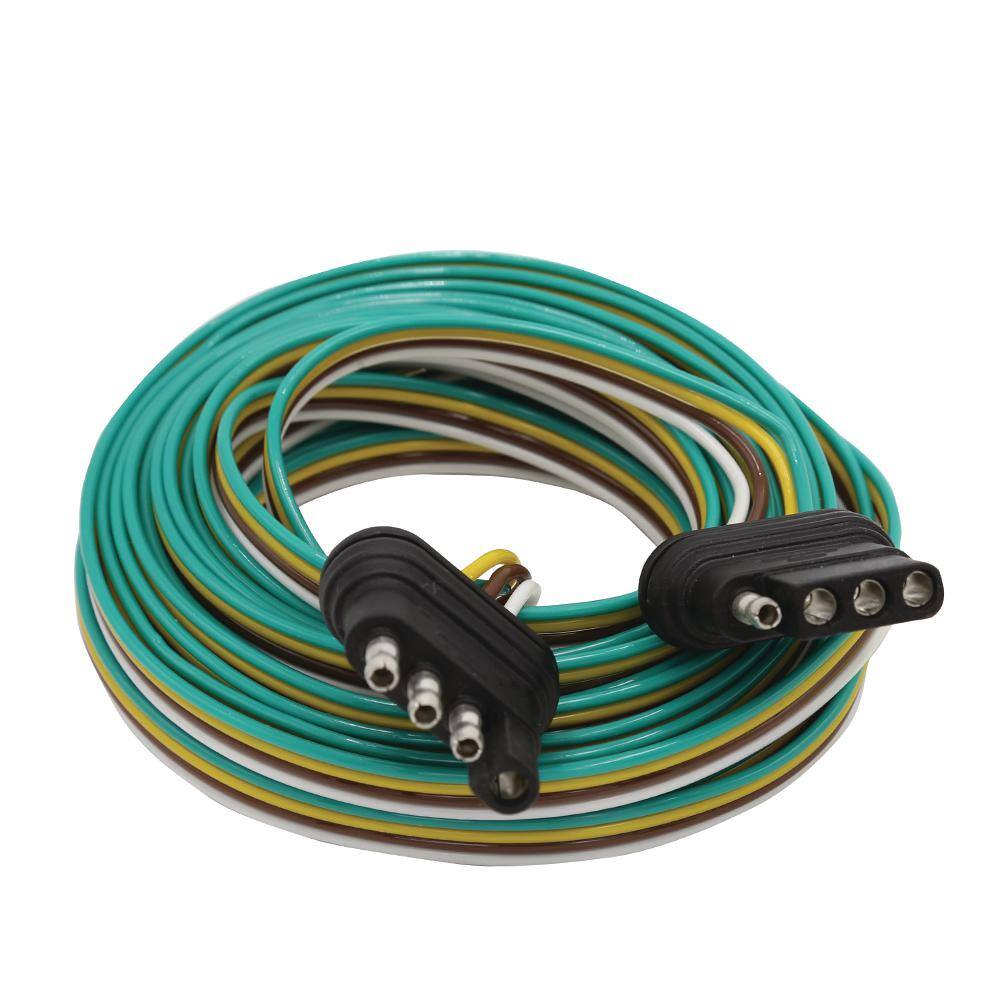 TowSmart 24 ft. Trailer End 4-Way Flat Trailer Light Wiring Connector 1413