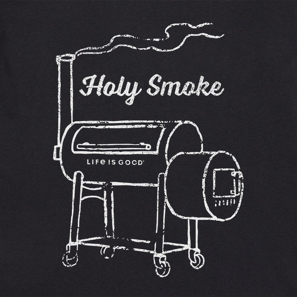 Life Is Good  Men's Holy Smoke Smoker Short Sleeve Tee