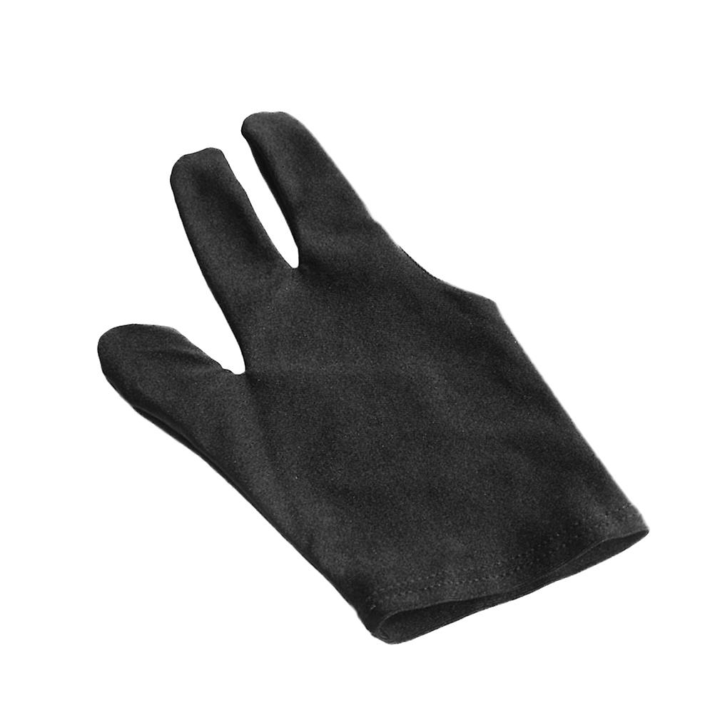 2pcs 3-finger Glove Billiard Pool Shooters 3 Fingers Gloves Billiard Gloves Snooker Gloves Instruments (black)