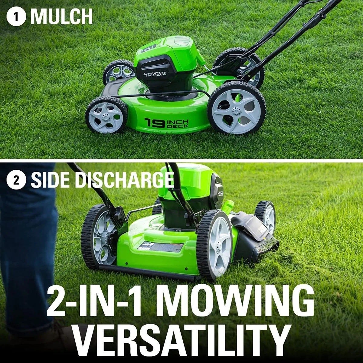 40V 19-Inch Mower and 320 CFM Leaf Blower Combo Kit | Greenworks Tools