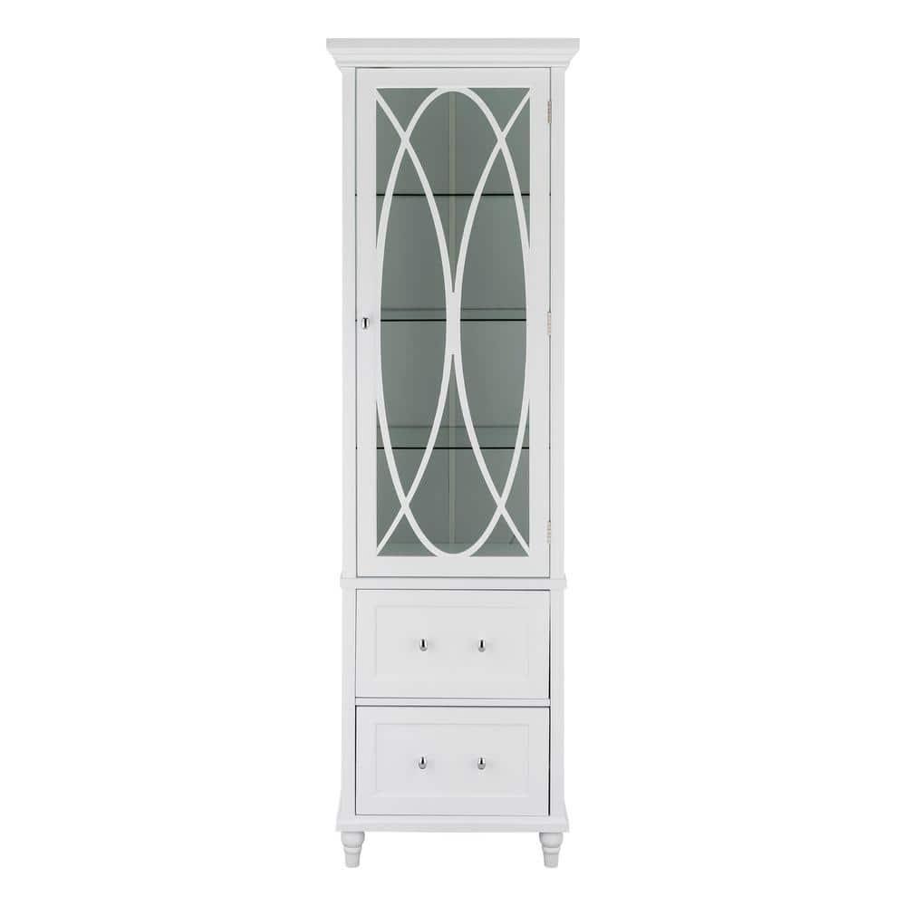 Teamson Home Florence 60 in H Linen Tower in White