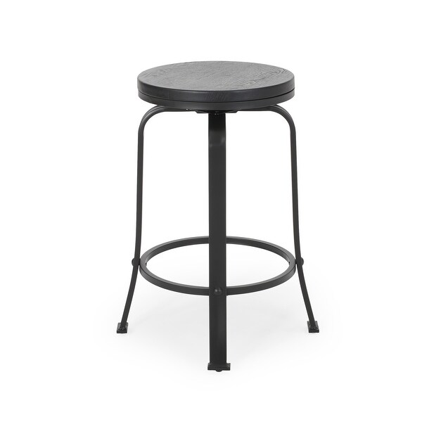 Skyla Industrial Swivel Counter Stools (Set of 2) by Christopher Knight Home