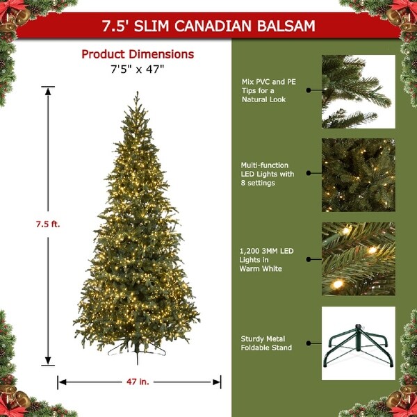 Forever Tree 7.5' Slim Carolina Fraser Fir (8 Functions)