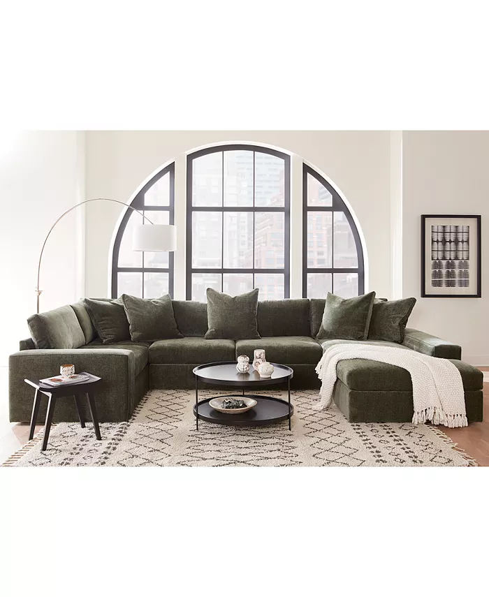 Furniture Michola 2-Pc. Fabric L-Shape Sectional Sofa