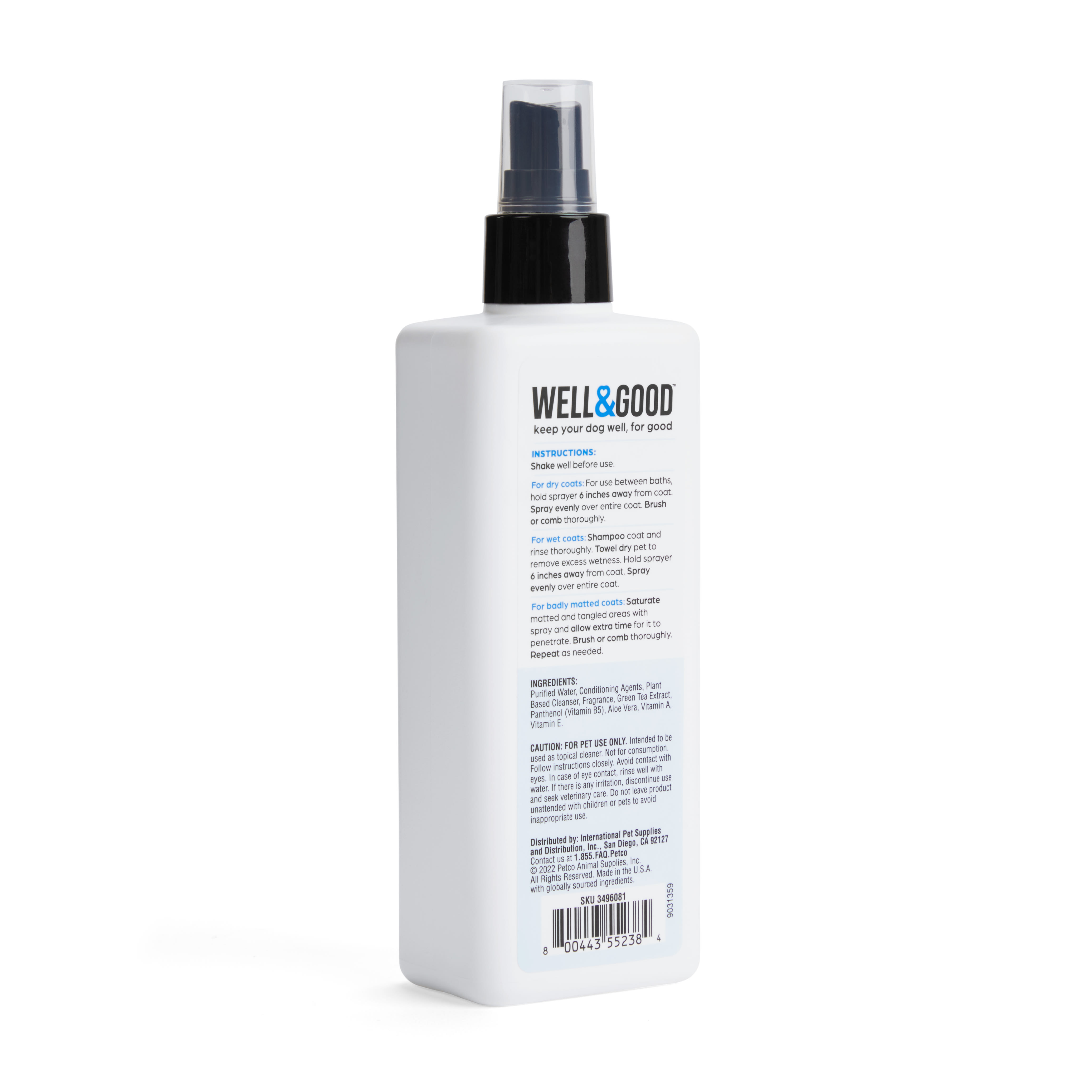 Well  Good Waterless Shampoo Dog Spray， 8 fl. oz.