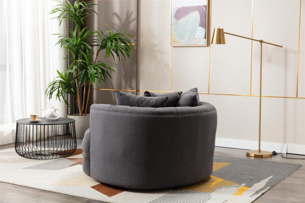 Romeo Modern Ins Swivel Accent Sofa Soft Chair   Transitional   Sofas   by Abrihome  Houzz