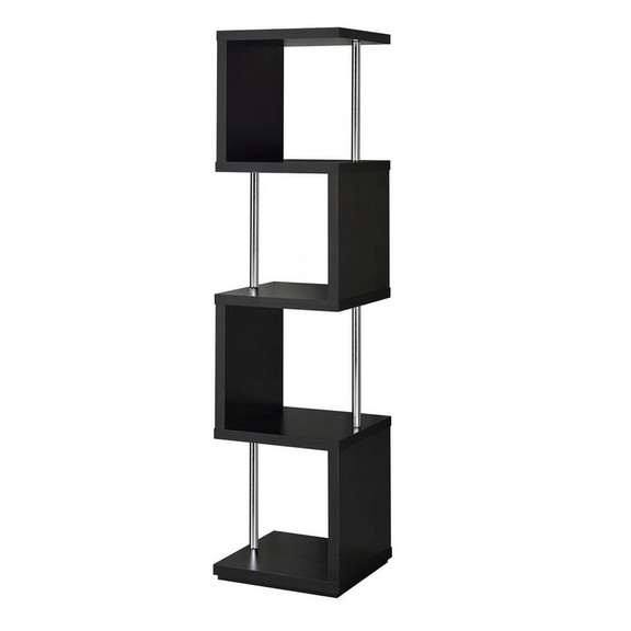 Benzara BM159153 Well made Four Tier Wood And Meta...