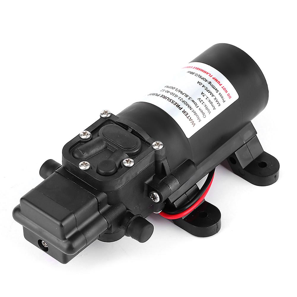 12v Dc 1.0gpm 40psi Diaphragm Pump High Pressure Self-priming 3/8in Barb Port For Car Rv