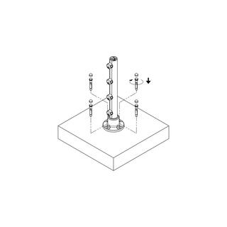 Dolle Prova PA23b Metal Heavy Duty Compression Concrete Post Anchors (4-Piece) 86110