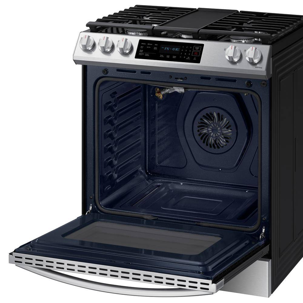  30 in. 6 cu. ft. Smart 5-Burner Slide-In Gas Range with Air Fry and Convection Oven in Stainless Steel NX60BG8315SS