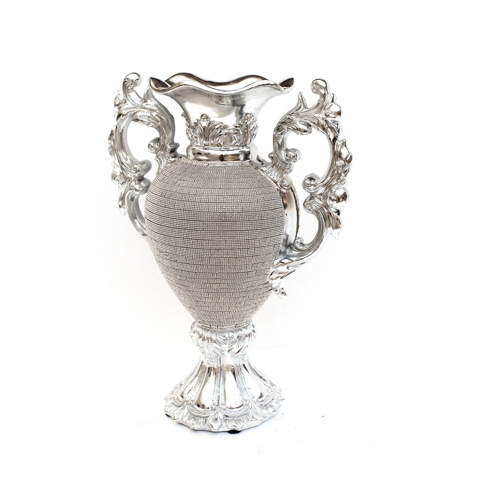 Ambrose Crystal Embellished Ceramic Vase