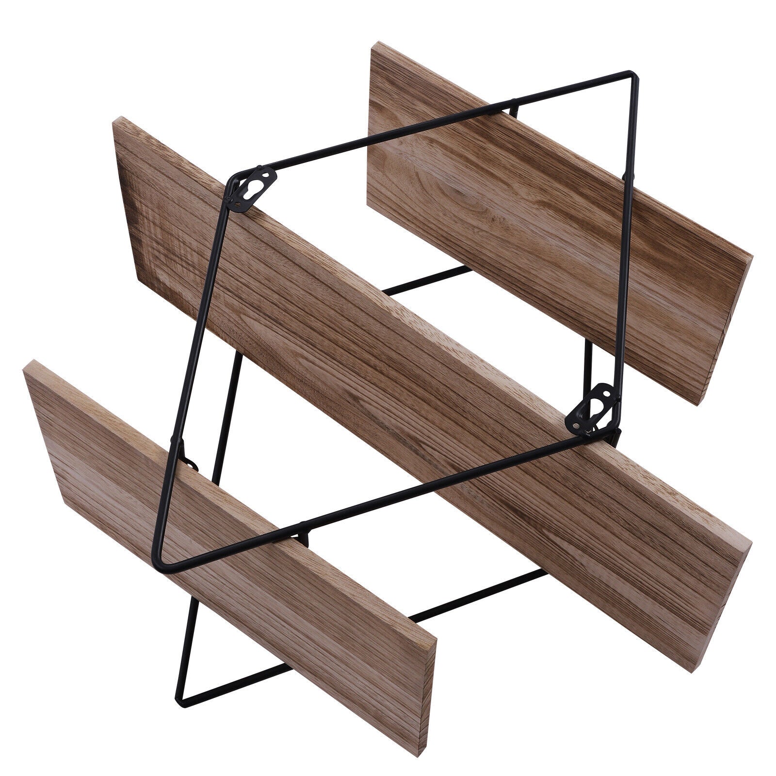 Miumaeov 3-Tier Floating Wall Shelf Geometric Storage Bookcase Living Room Display Rack