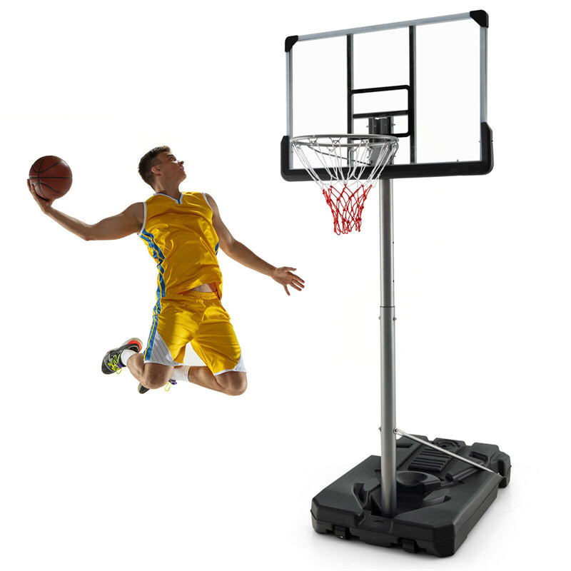 Portable Outdoor Basketball Hoop 64’’-79’’ Adjustable Poolside Basketball Goal System with 44