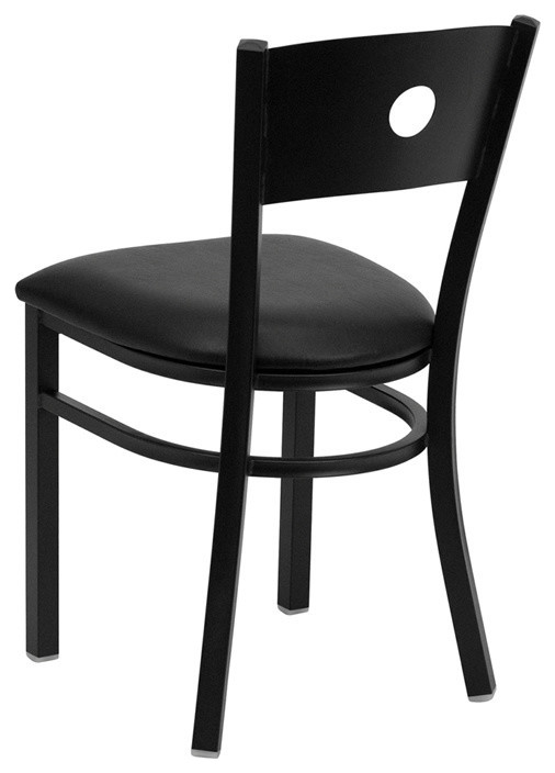 Hercules Series Black Circle Back Metal Dining Chair   Transitional   Dining Chairs   by Pot Racks Plus  Houzz