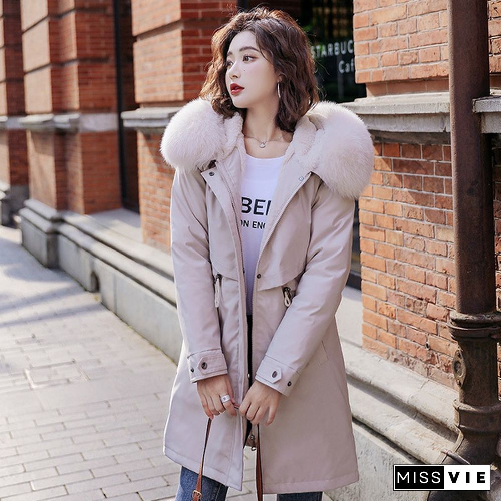 New Fashion Women's Winter Down Coat Clothes Cotton-Padded Thickening Down Casual Winter Coat Long Jacket Down Parka XS-6XL