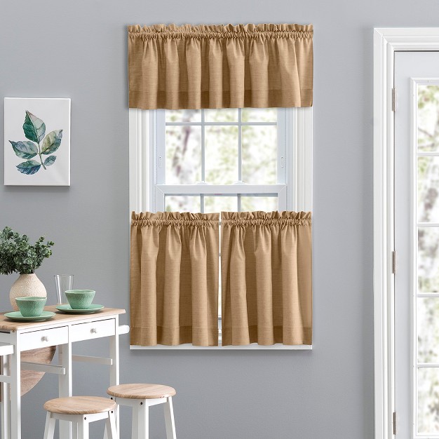 Rod Pocket Duck Fabric Stylish Tailored Valance 58 quot x15 quot Tan