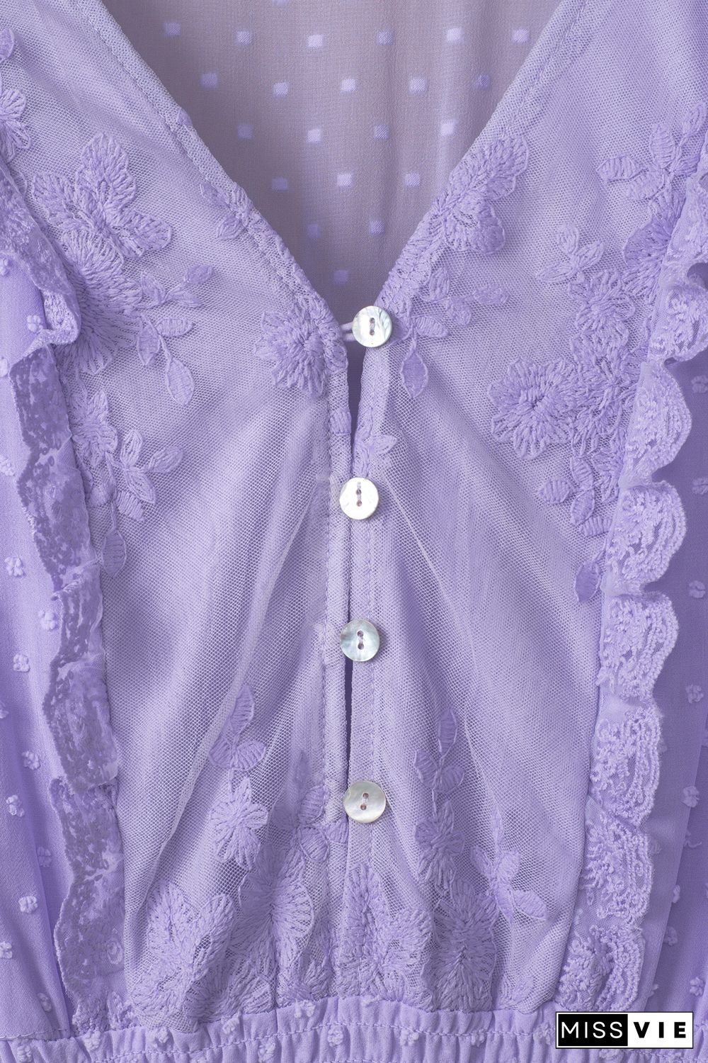 Purple Luminous Dawn Lace Gown