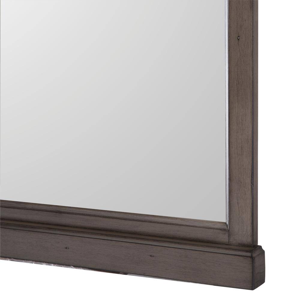 Home Decorators Collection 36 in. W x 32 in. H Framed Rectangular Bathroom Vanity Mirror in Distressed Grey NADGM3632