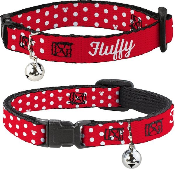 Buckle-Down Disney Minnie Mouse Silhouette Personalized Breakaway Cat Collar with Bell