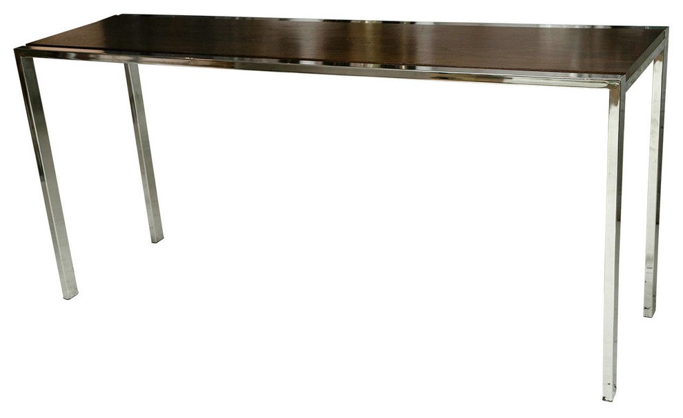 Consigned 1960s Chrome and Mahogany Console Table   Contemporary   Console Tables   by MONTAGE Modern Home  Houzz