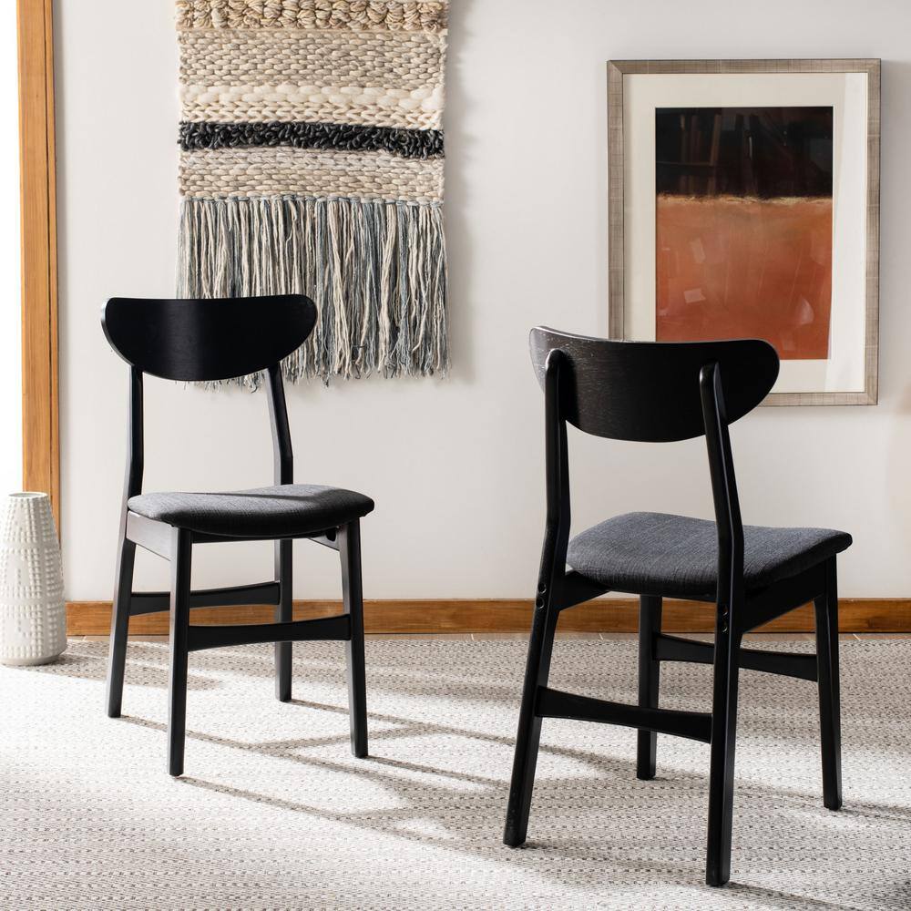 SAFAVIEH Lucca Black Dining Chair DCH1001J-SET2