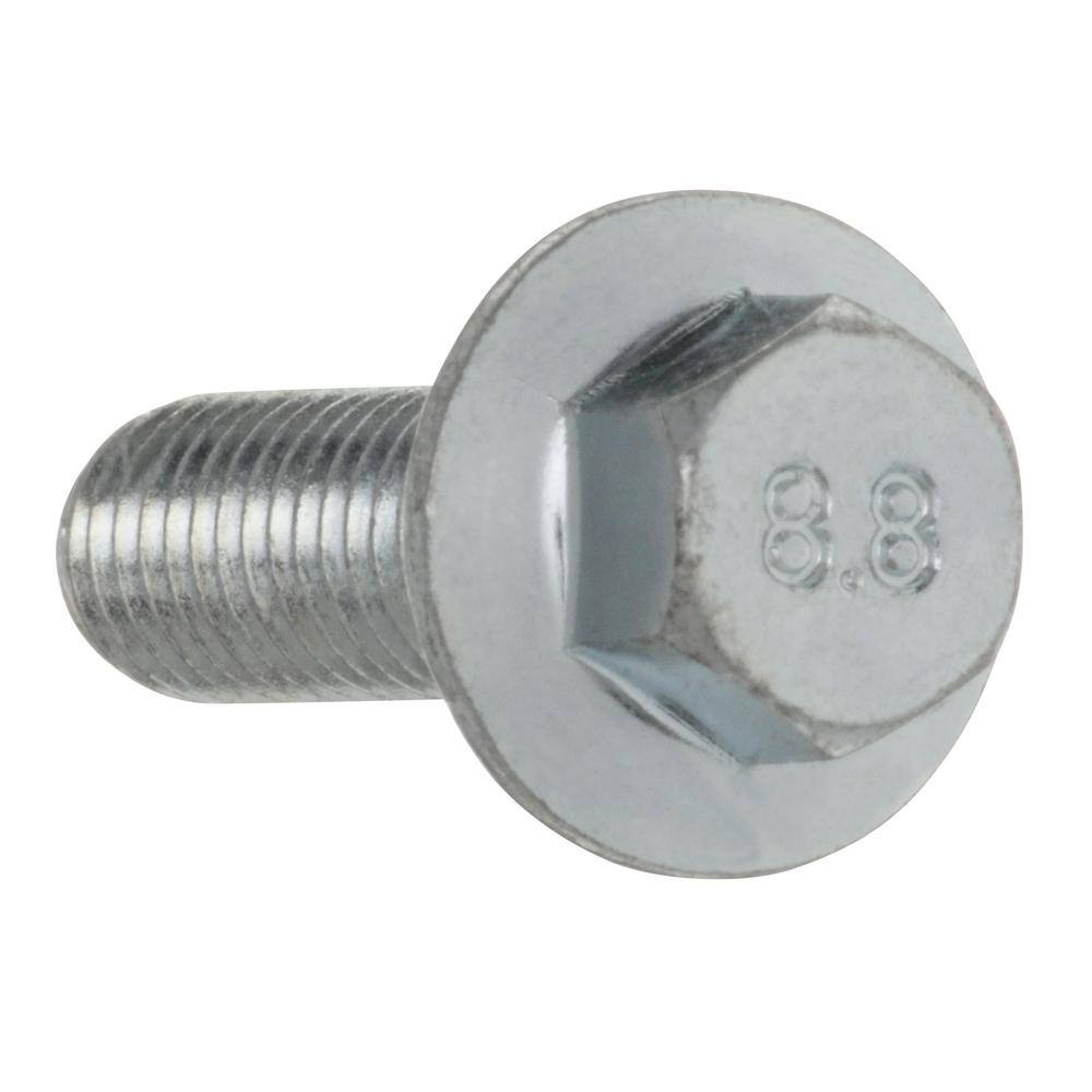 Everbilt M8-1.25 x 25 mm Zinc-Plated Steel Flange Bolt (2 per Bag) 802608