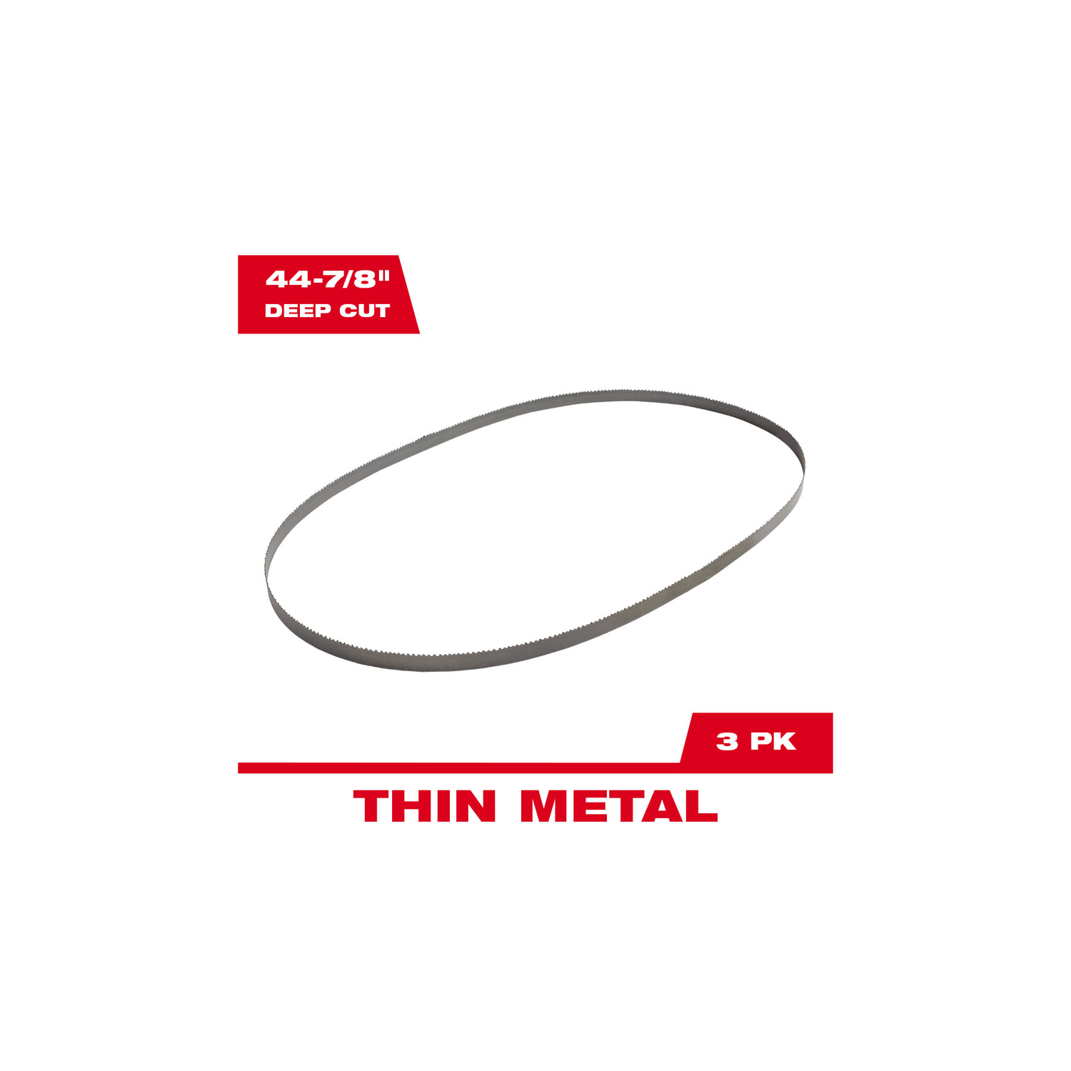 MW 44.9 in. L X 0.5 in. W Bi-Metal Band Saw Blade 24 TPI Raker teeth 3 pk