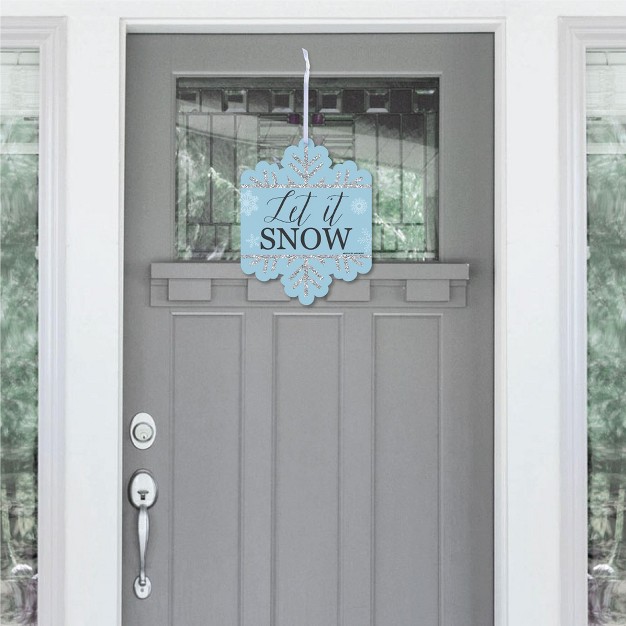 Big Dot Of Happiness Winter Wonderland Hanging Porch Snowflake Holiday Party amp Winter Wedding Outdoor Decorations Front Door Decor 1 Piece Sign