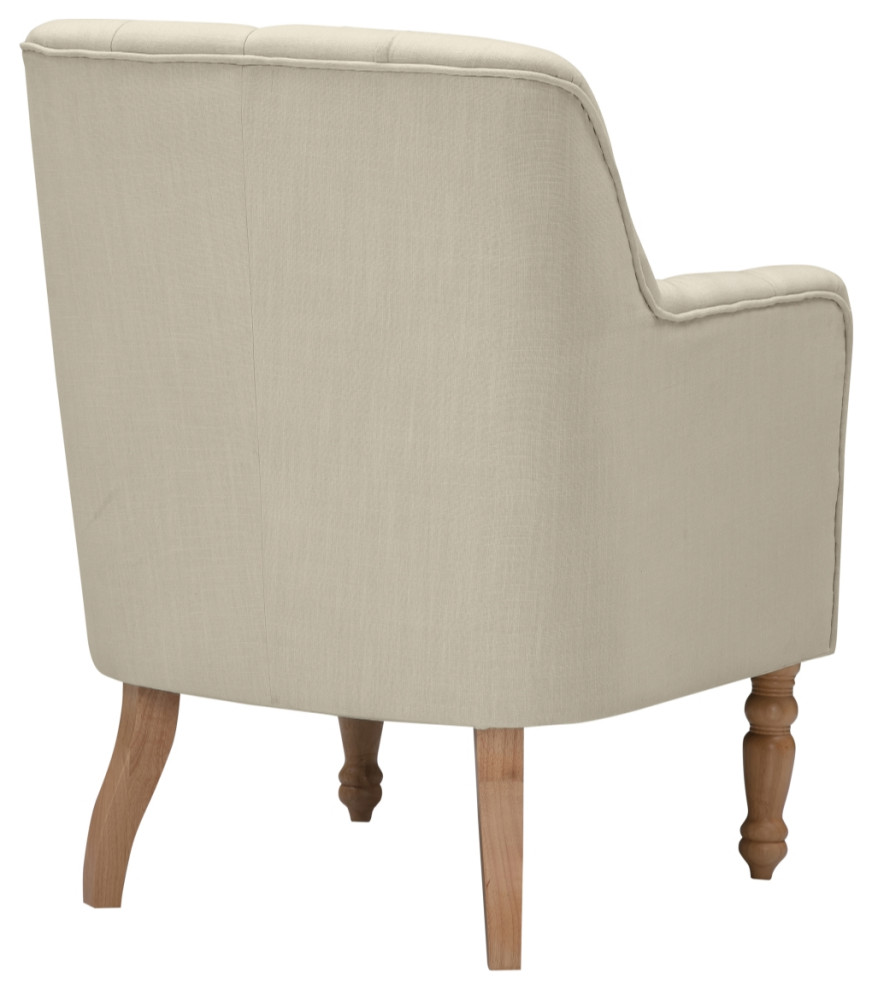 Rustic Manor Aadya Accent Chair Upholstered  Linen   Traditional   Armchairs And Accent Chairs   by Inspired Home  Houzz