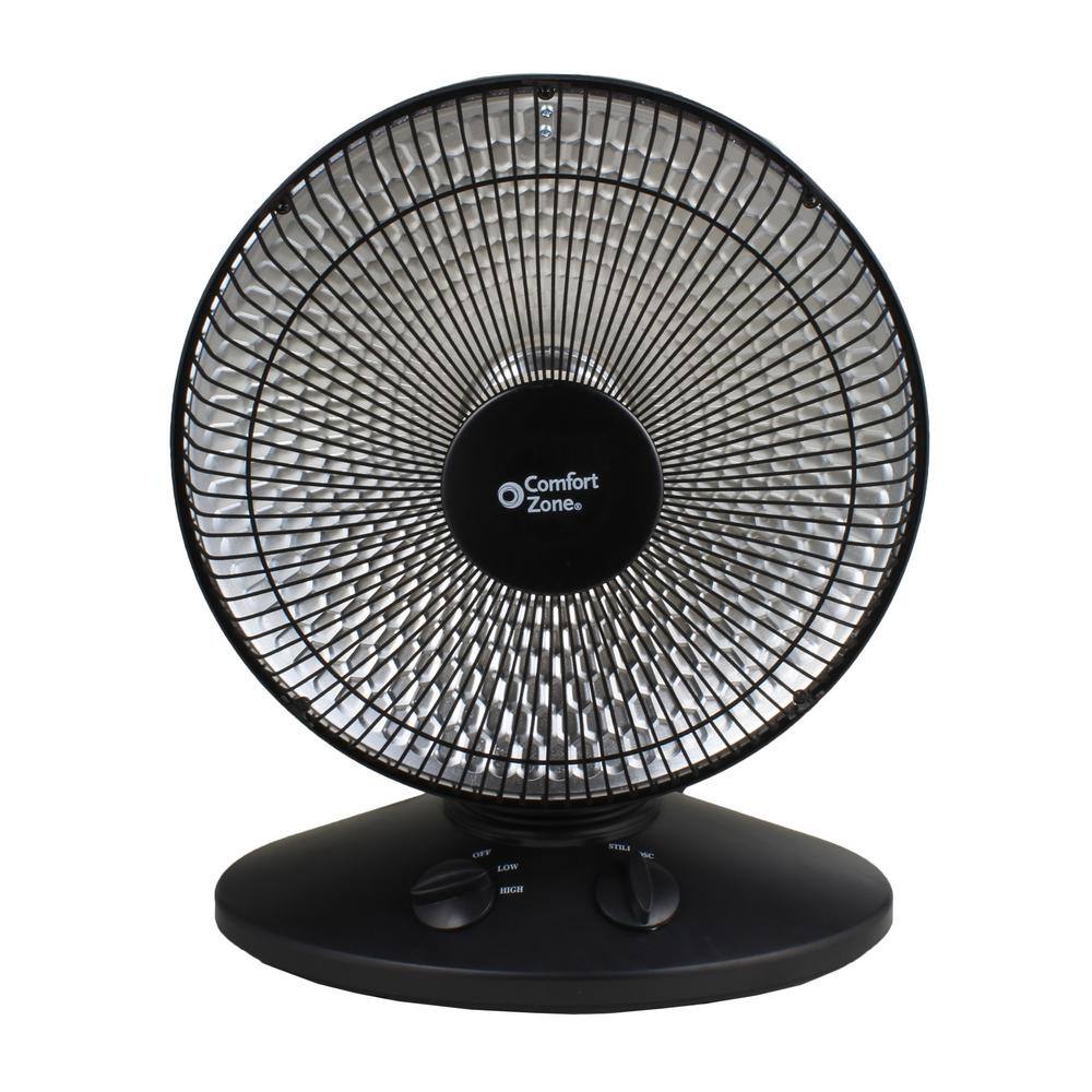 Comfort Zone 7001000-Watt Oscillating Parabolic Dish Radiant Electric Portable Heater CZ998