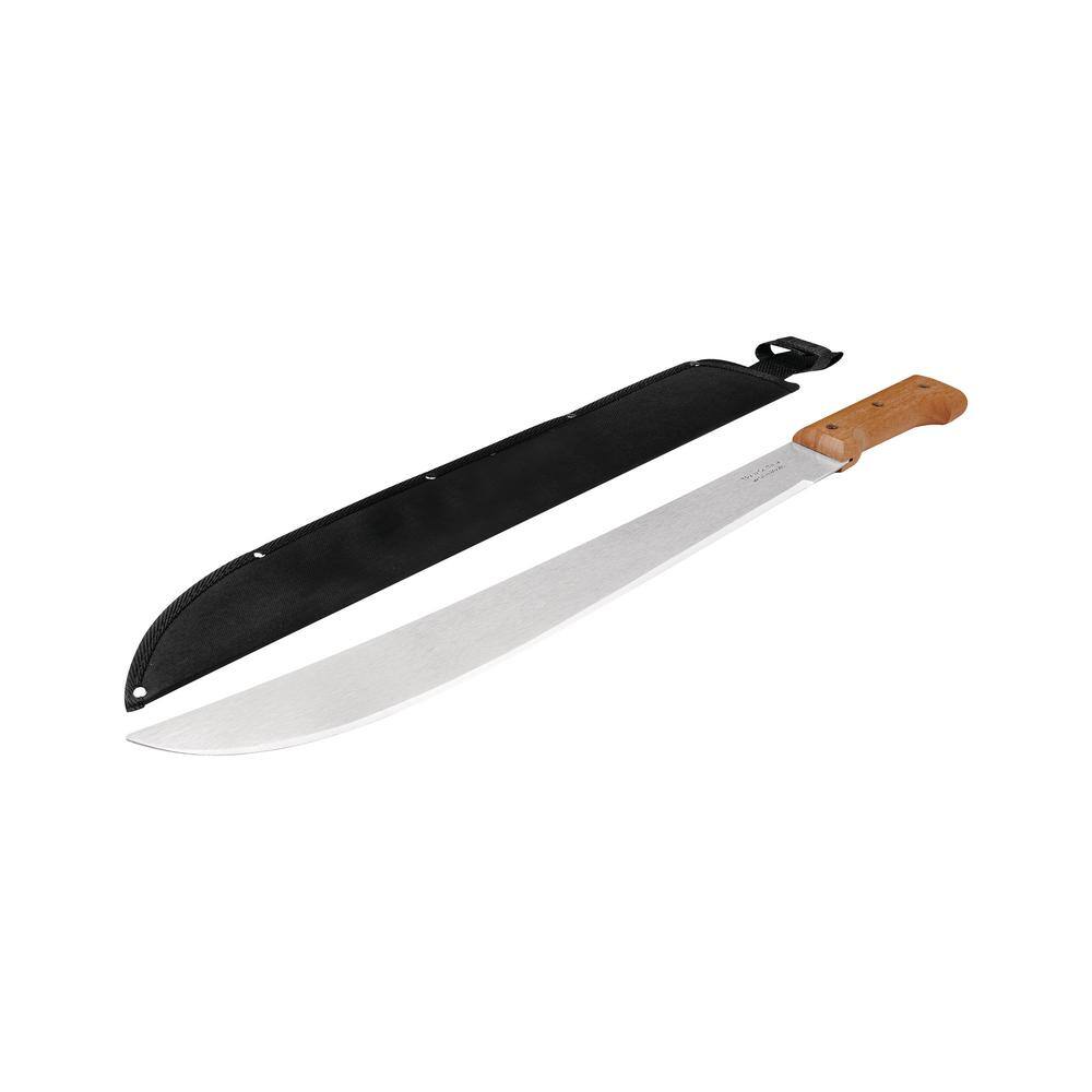 Tramontina 18 in. Machete with Carbon Steel Blade and Wood Handle with Nylon Sheath 26621218