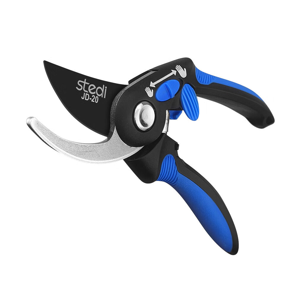 Stedi 8.5 inch Professional Garden Scissors,Adjustable Cutting Range Pruning Shears, SK-5 Carbon Steel Garden Clippers With Safety Lock