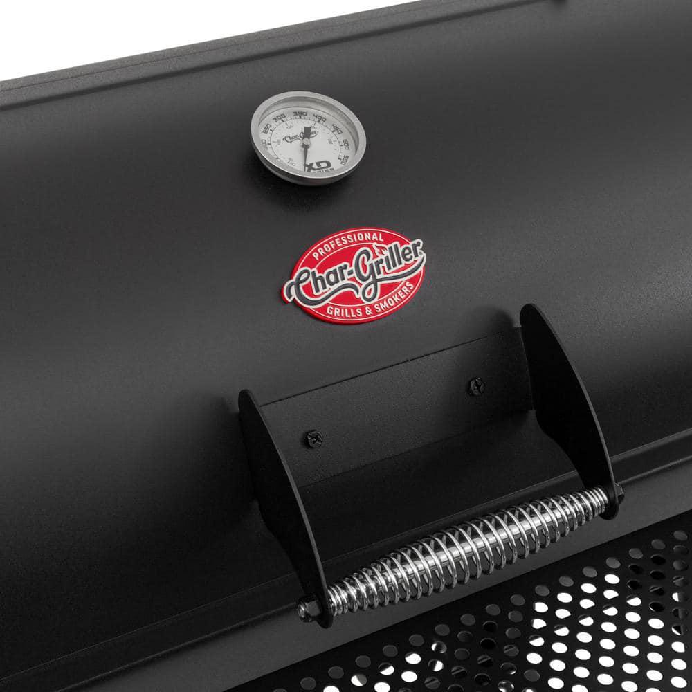 CharGriller Grand Champ Charcoal Grill and Offset Smoker in Black