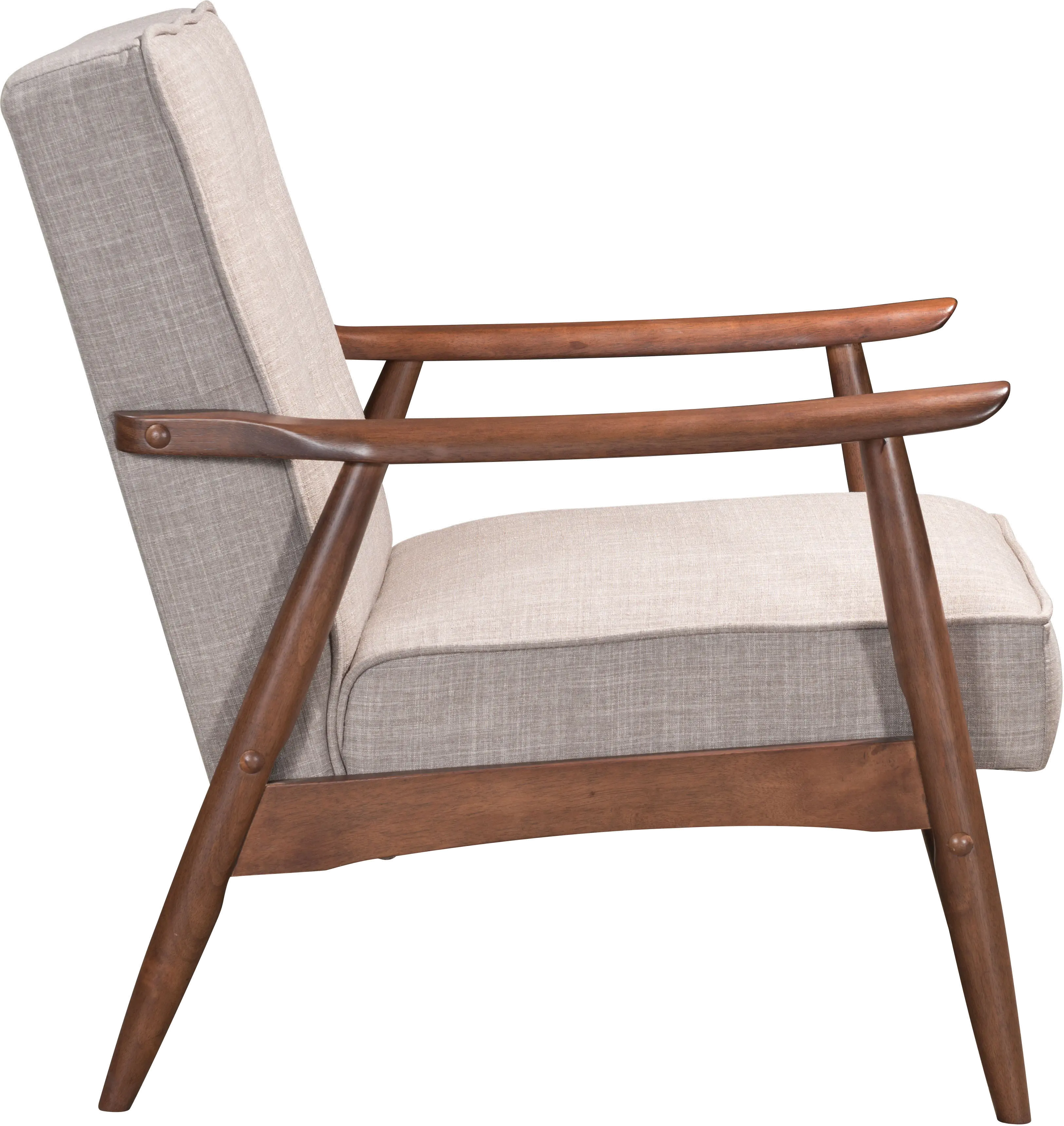 Putty Gray Linen Accent Chair - Rocky