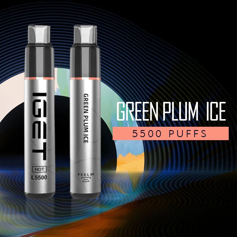 IGET HOT GREEN PLUM ICE – 5500 PUFFS