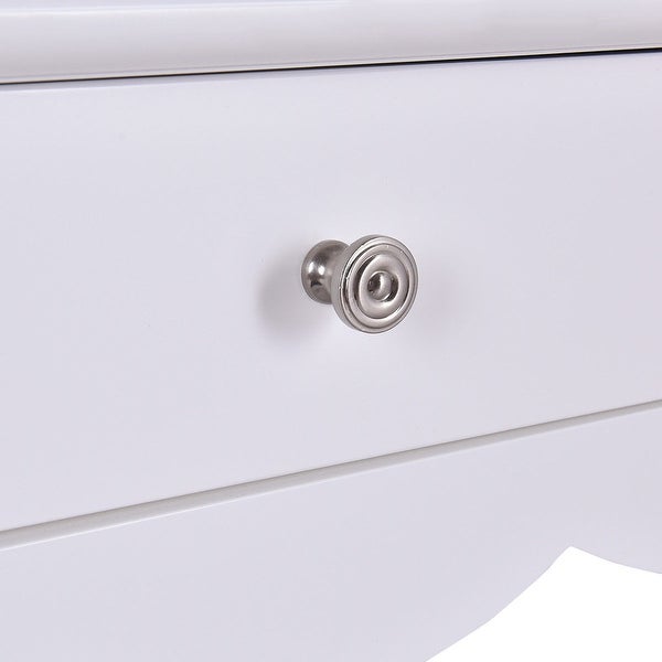 Hall table Side Table with 3 Drawers-White - 39.4