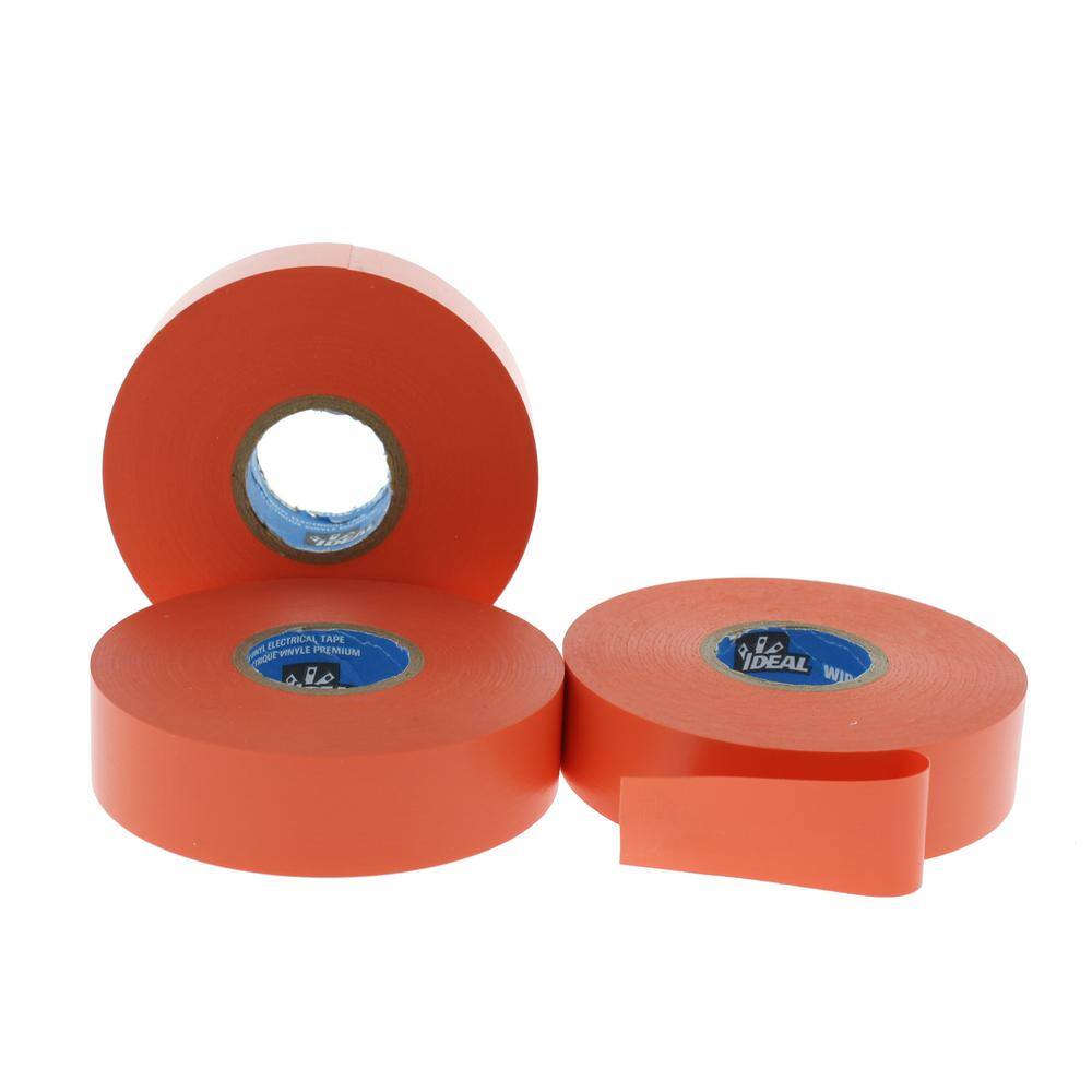 IDEAL Wire Armour 34 in. x 66 ft. Premium Vinyl Tape Orange (10-Pack) 46-35-ORN-10PK