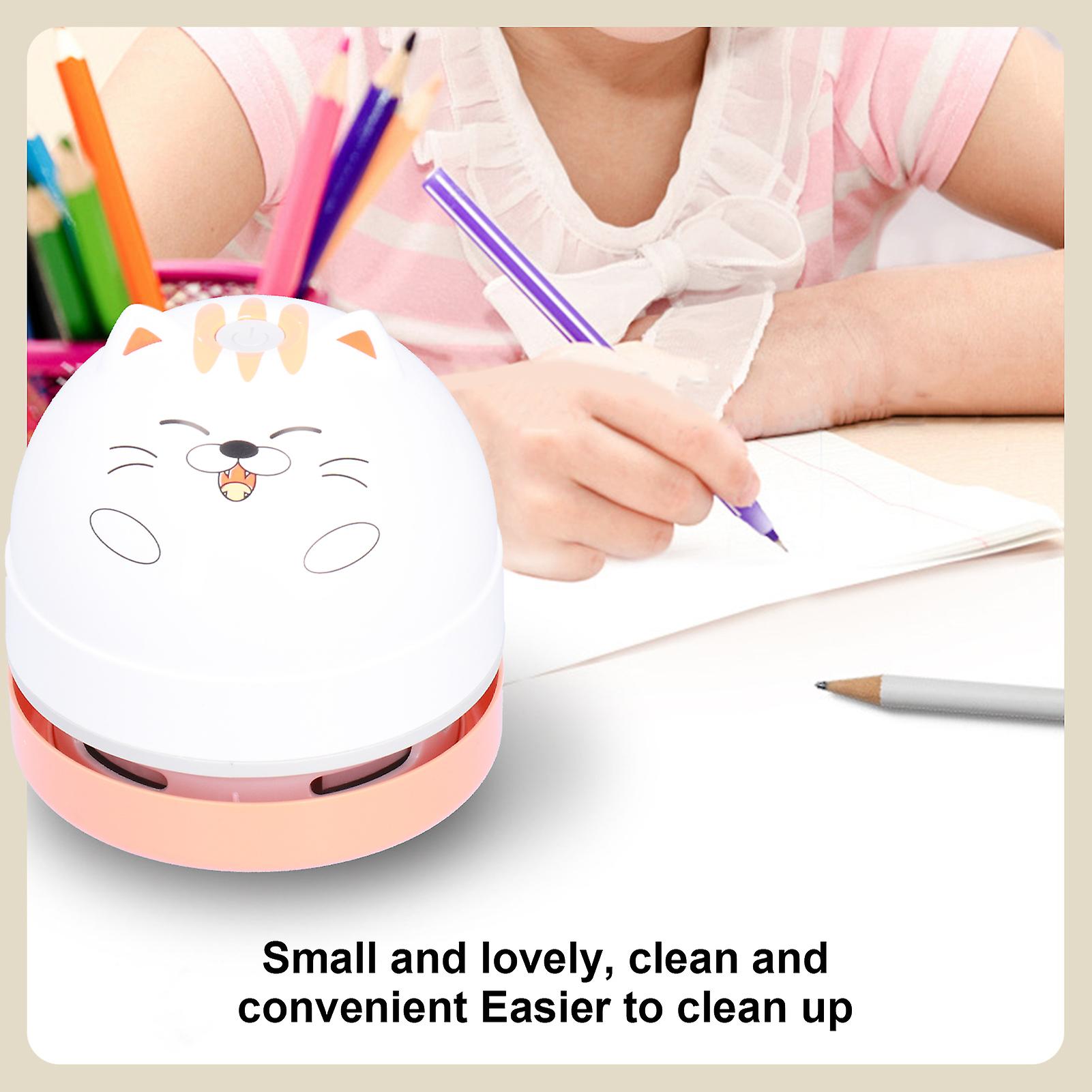 Cute Animal Design Desktop Vacuum Cleaner Usb Charging Mini Dust Catcher For Children