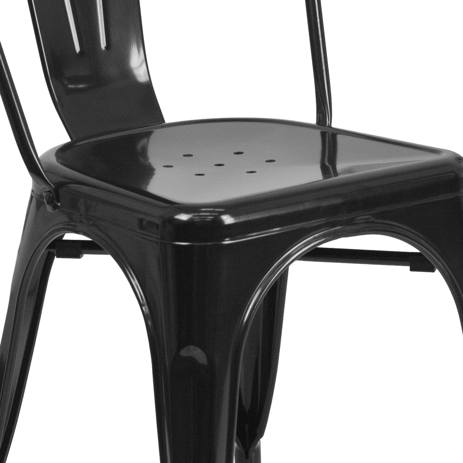 Flash Furniture Commercial-Grade Metal Indoor / Outdoor Stackable Chair