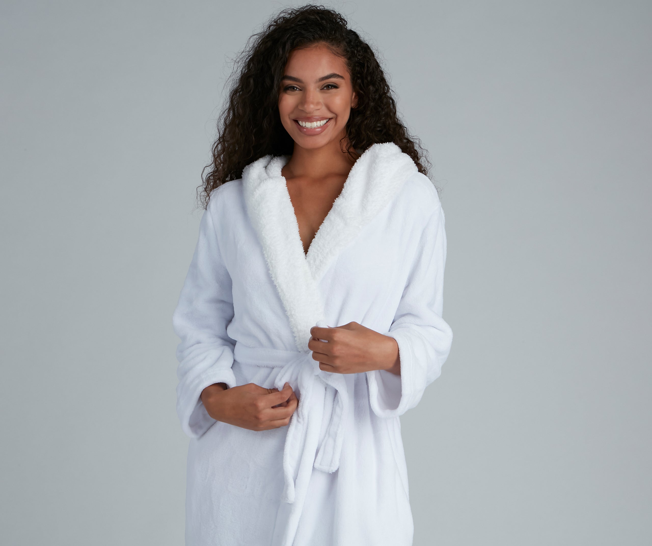 Keeping Knit Cozy Fleece Robe