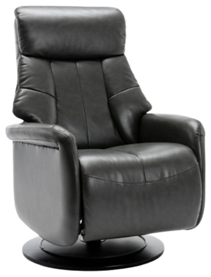 Orleans Recliner  Charcoal Air Leather   Contemporary   Recliner Chairs   by Progressive Furniture  Houzz